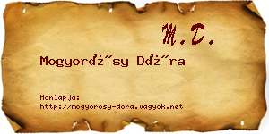 Mogyorósy Dóra névjegykártya