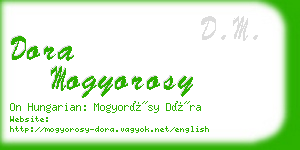 dora mogyorosy business card